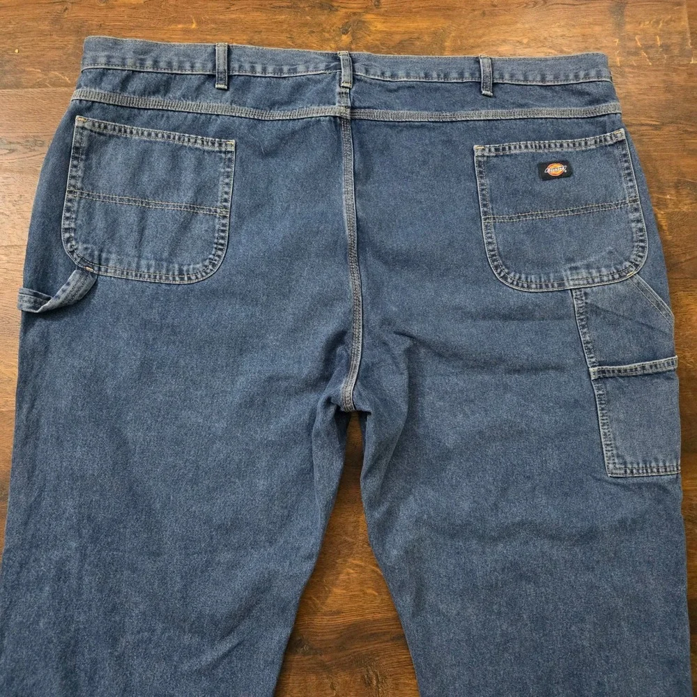 Dickies Mens Carpenter Jeans Blue Denim Work Pants W50 L30 Hammer Loop Utility